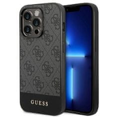 Guess Guess 4G Bottom Stripe Metal Logo Collection - Ohišje za iPhone 14 Pro (sivo)