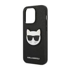 Karl Lagerfeld Karl Lagerfeld Saffiano Choupette Head Patch Case - Ohišje za iPhone 14 Pro (črno)