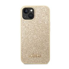 Guess Ohišje z logotipom Guess Glitter Flakes Metal - iPhone 14 Plus (zlato)