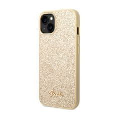 Guess Ohišje z logotipom Guess Glitter Flakes Metal - iPhone 14 Plus (zlato)