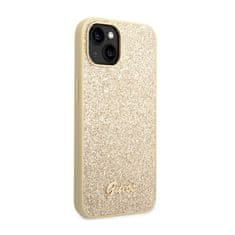 Guess Ohišje z logotipom Guess Glitter Flakes Metal - iPhone 14 Plus (zlato)