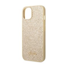 Guess Ohišje z logotipom Guess Glitter Flakes Metal - iPhone 14 Plus (zlato)