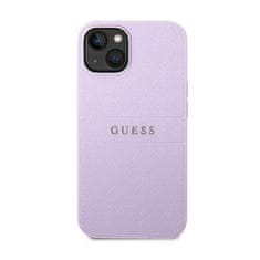 Guess Guess Saffiano kovinski logotip Stripes - etui za iPhone 14 Plus (lila)