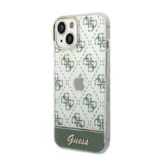 Guess Guess 4G Stripe Script Logo galvaniziran vzorec - Ohišje za iPhone 14 Plus (kaki)