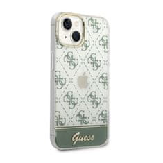 Guess Guess 4G Stripe Script Logo galvaniziran vzorec - Ohišje za iPhone 14 Plus (kaki)