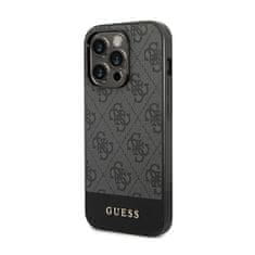 Guess Guess 4G Bottom Stripe Metal Logo Collection - Ohišje za iPhone 14 Pro Max (sivo)