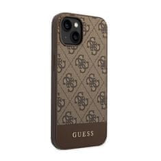 Guess Guess 4G Bottom Stripe Metal Logo Collection - Ohišje za iPhone 14 Plus (rjavo)