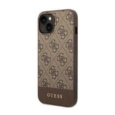 Guess Guess 4G Bottom Stripe Metal Logo Collection - Ohišje za iPhone 14 Plus (rjavo)