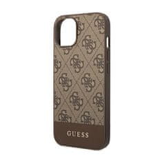 Guess Guess 4G Bottom Stripe Metal Logo Collection - Ohišje za iPhone 14 Plus (rjavo)