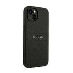 Guess Guess Saffiano Metal Logo Stripes - Ohišje za iPhone 14 Plus (črno)