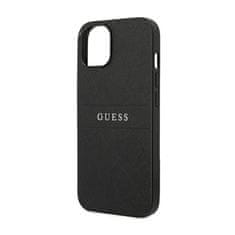 Guess Guess Saffiano Metal Logo Stripes - Ohišje za iPhone 14 Plus (črno)