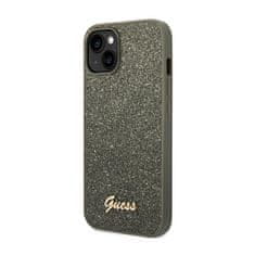 Guess Ohišje z logotipom Guess Glitter Flakes Metal - iPhone 14 Plus (zeleno)