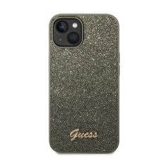 Guess Ohišje z logotipom Guess Glitter Flakes Metal - iPhone 14 Plus (zeleno)