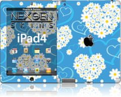 Inny Nexgen Skins - Komplet kožic za iPad 2/3/4 s 3D učinkom (Srca in marjetice 3D)