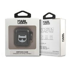 Karl Lagerfeld Karl Lagerfeld Choupette Head Glitter - etui za Airpods (črn)