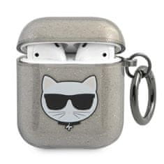 Karl Lagerfeld Karl Lagerfeld Choupette Head Glitter - etui za Airpods (črn)