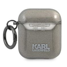 Karl Lagerfeld Karl Lagerfeld Choupette Head Glitter - etui za Airpods (črn)