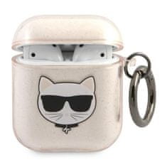 Karl Lagerfeld Karl Lagerfeld Choupette Head Glitter - etui za Airpods (zlato)