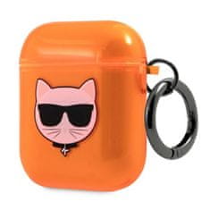 Karl Lagerfeld Karl Lagerfeld Choupette Head - etui za Airpods (fluo oranžna)