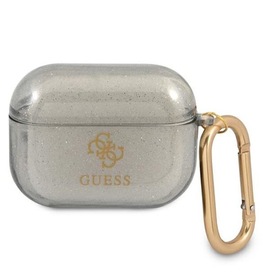 Guess Guess Barvni bleščice - Ovitek za Airpods Pro (črn)