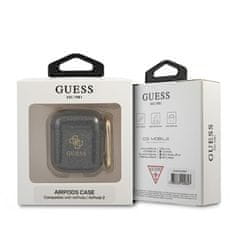 Guess Guess Barvne bleščice - etui za Airpods (črn)