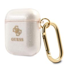 Guess Guess Barvne bleščice - etui za Airpods (zlato)