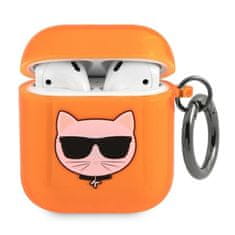 Karl Lagerfeld Karl Lagerfeld Choupette Head - etui za Airpods (fluo oranžna)