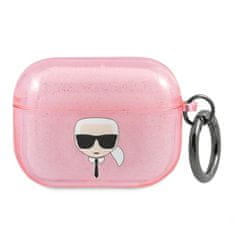 Karl Lagerfeld Karl Lagerfeld Karl Head Glitter - etui za Airpods Pro (roza)