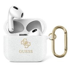 Guess Guess 4G Glitter - Ovitek za Airpods 3 (prozoren)