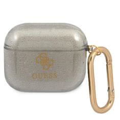 Guess Guess 4G Glitter - Ovitek za Airpods 3 (črn)