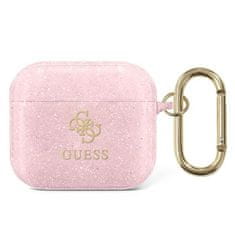 Guess Guess 4G Glitter - Ovitek za Airpods 3 (roza)