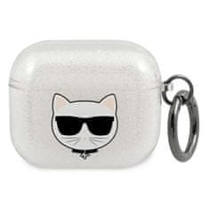 Karl Lagerfeld Karl Lagerfeld Choupette Head Glitter - Ovitek za AirPods 3 (srebrn)