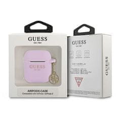 Guess Silikonski etui Guess 4G Charms - etui za AirPods (vijoličen)