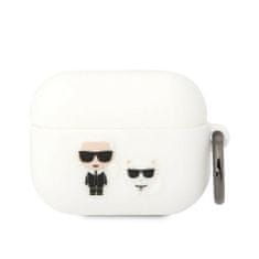 Karl Lagerfeld Karl Lagerfeld Silikonski etui Karl &amp; Choupette - AirPods Pro (bela)