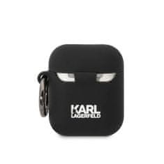 Karl Lagerfeld Karl Lagerfeld Silikonski etui NFT Karl Head 3D - AirPods 1/2 gen (črn)