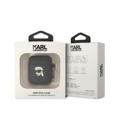 Karl Lagerfeld Karl Lagerfeld Silikonski etui NFT Karl Head 3D - AirPods 1/2 gen (črn)