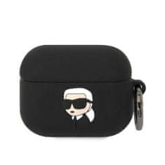 Karl Lagerfeld Karl Lagerfeld Silikonski etui NFT Karl Head 3D - AirPods Pro (črn)