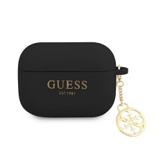 Guess Guess Silikonski ovitek 4G - Ovitek za AirPods Pro (črn)