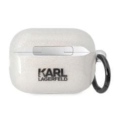 Karl Lagerfeld Karl Lagerfeld Glitter NFT Karl &amp; Choupette - Ovitek za AirPods Pro 2 (prozoren)