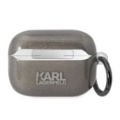 Karl Lagerfeld Karl Lagerfeld Glitter NFT Karl &amp; Choupette - Ovitek za AirPods Pro 2 (črn)