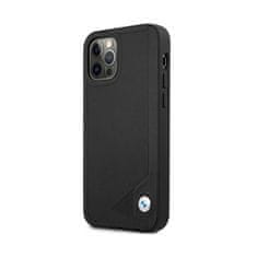 NEW BMW Leather Deboss - etui za iPhone 12 / iPhone 12 Pro (črn)