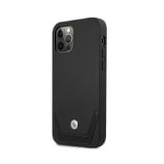 NEW BMW Leather Perforate - Ohišje za iPhone 12 / iPhone 12 Pro (črno)