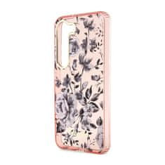 Guess Guess Flower Collection - ovitek za Samsung Galaxy S23+ (roza)