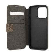 Guess Guess Booktype 4G Big Metal Logo - Ohišje za iPhone 13 Pro (rjavo)