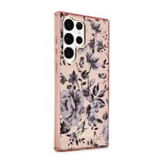 Guess Guess Flower Collection - ovitek za Samsung Galaxy S23 Ultra (roza)