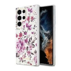 Guess Guess Flower Collection - ovitek za Samsung Galaxy S23 Ultra (bel)