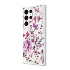 Guess Guess Flower Collection - ovitek za Samsung Galaxy S23 Ultra (bel)