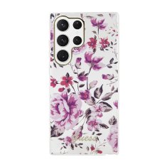 Guess Guess Flower Collection - ovitek za Samsung Galaxy S23 Ultra (bel)