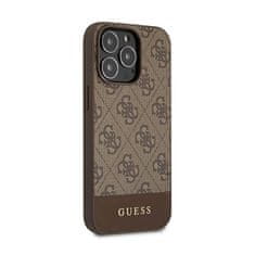 Guess Guess 4G Bottom Stripe Collection - Ohišje za iPhone 13 Pro (rjavo)