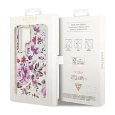 Guess Guess Flower Collection - ovitek za Samsung Galaxy S23 Ultra (bel)